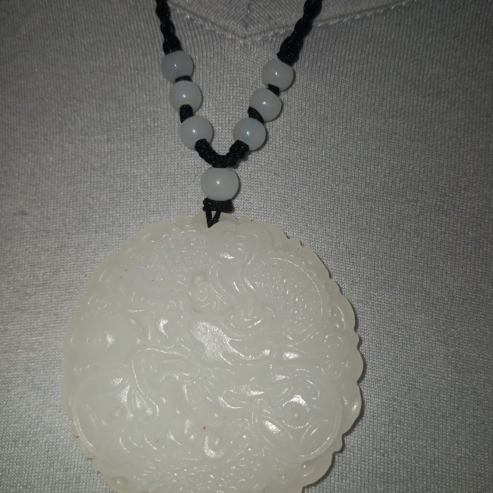 JADE Elegant White Pendant Necklace